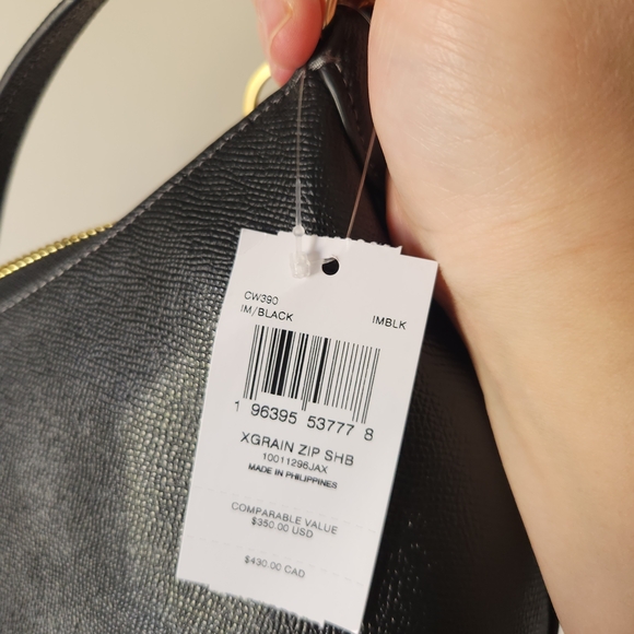 Coach Black Shoulder Bag with Gold Chain and Charms - Picture 8 of 10